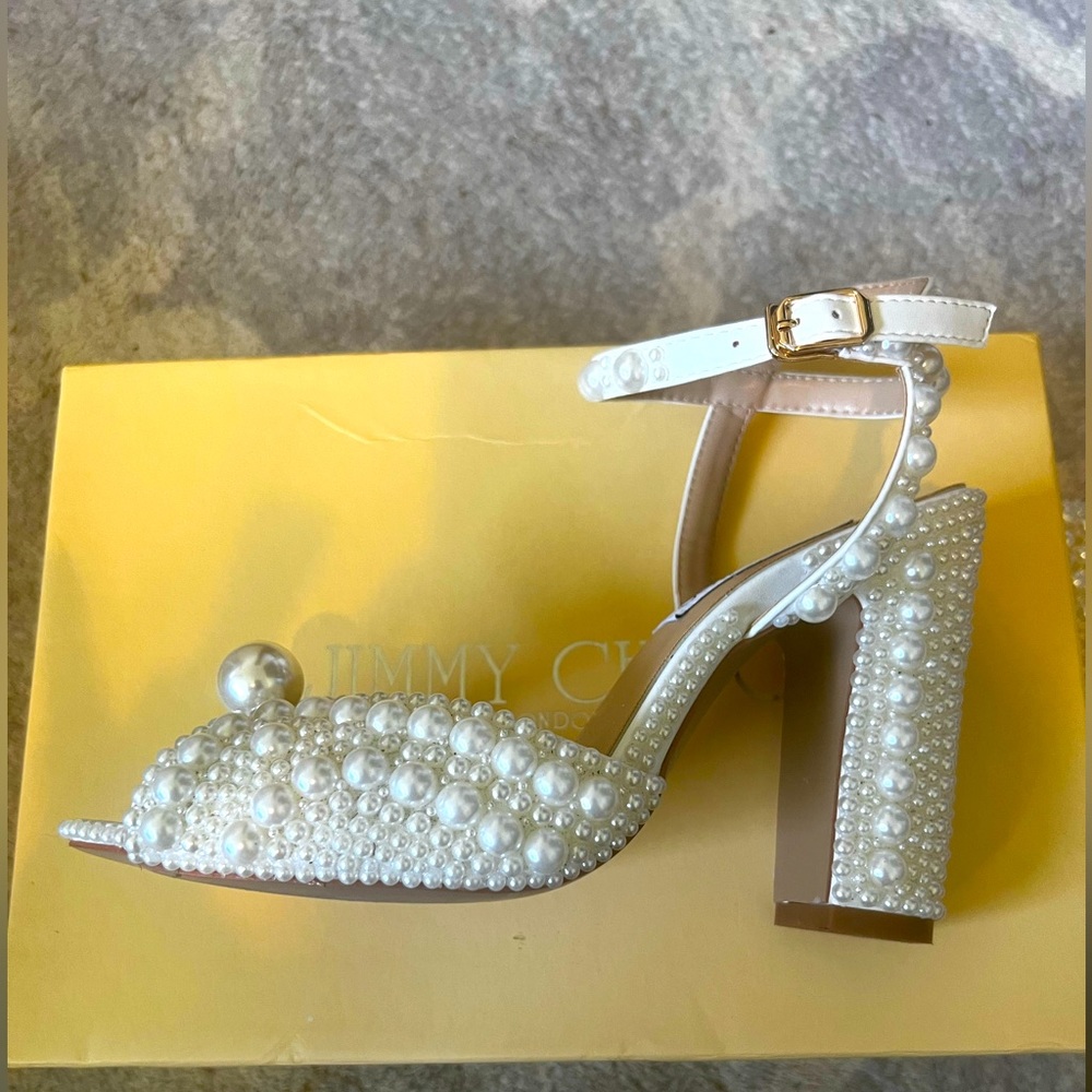 Jimmy choo pearl heels